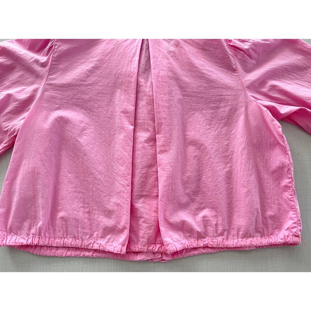 Xirena Sz M Elody Puff Sleeve Top Pink Cotton Cropped Feminine Coastal Ruffle - Picture 13 of 16